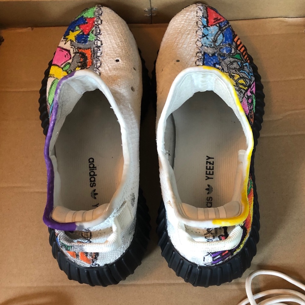 Adidas Yeezy boost 350 triple white sneakers. - Picture 2 of 5